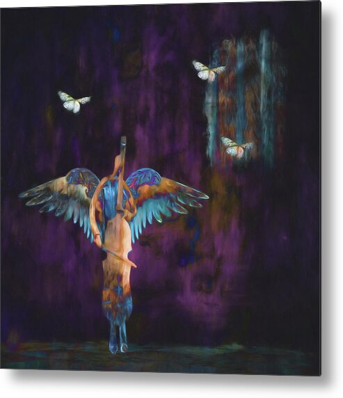 Dark Metal Print featuring the digital art And They Call Her Angel by Marilyn Wilson