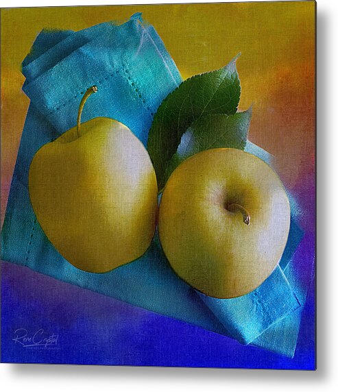 Apples Metal Print featuring the photograph Apples On The Square by Rene Crystal