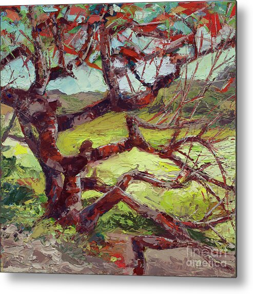 Oil Painting Metal Print featuring the painting Arana Gulch Trail by PJ Kirk