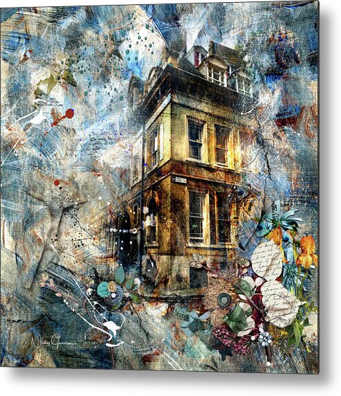 London Metal Print featuring the mixed media Architechtural Garden - Gloriana-2 by Nicky Jameson