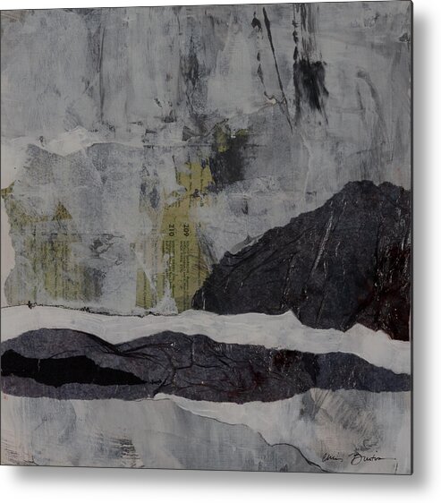 Mixed-media Collage Metal Print featuring the mixed media Arctic Expression by Chris Burton