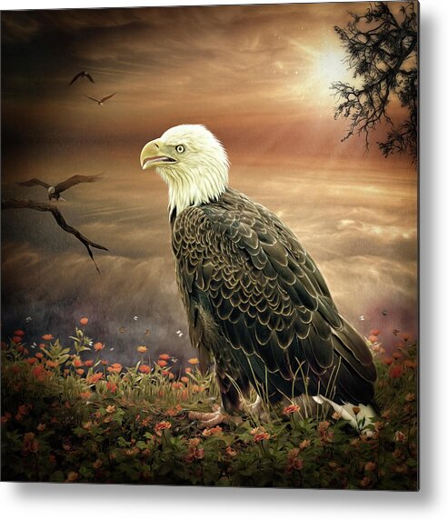 Bald Eagle Metal Print featuring the digital art Ari by Maggy Pease