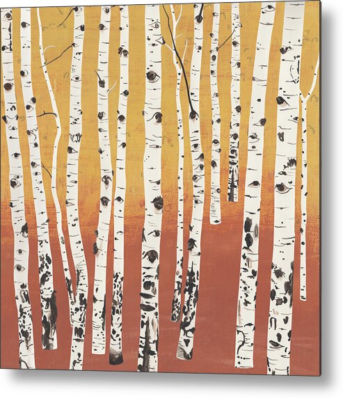 Aspen Trees Metal Print featuring the painting Aspen Trees I by Nikita Coulombe