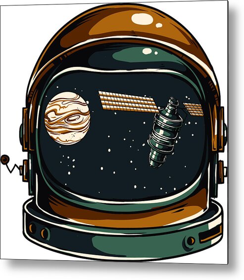 Spaceman Metal Print featuring the digital art Astronaut by Jacob Zelazny