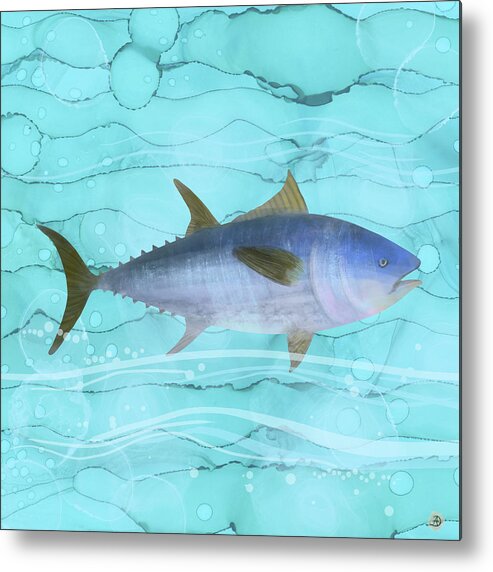 Bluefin Tuna Metal Print featuring the digital art Atlantic Bluefin Tuna by Andreea Dumez