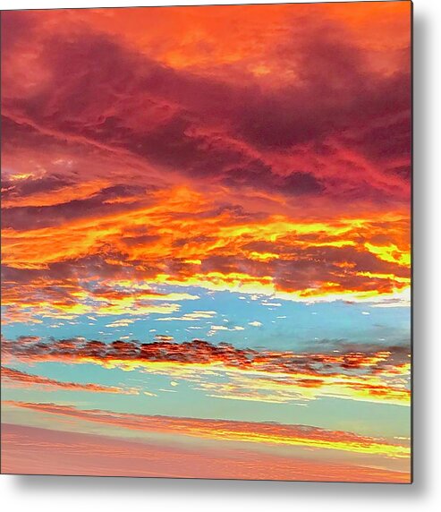 Sunsets Metal Print featuring the photograph August 2020 Sunset by Donna Carrillo