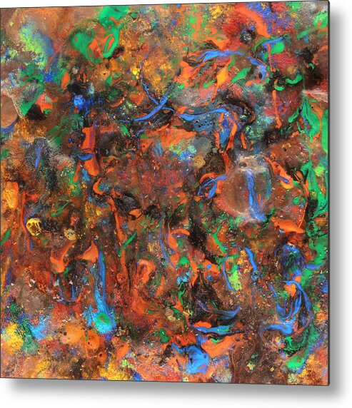 Autumn Dreams Metal Print featuring the mixed media Autumn Dreams - Icy Abstract 22 by Sami Tiainen