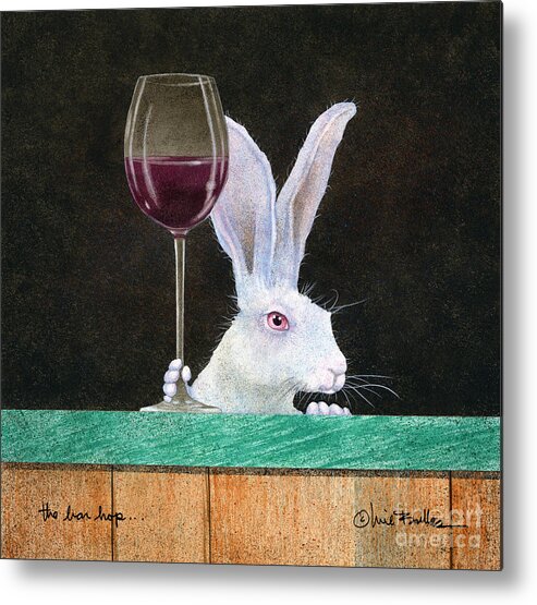 Rabbit Metal Print featuring the painting Bar Hop... by Will Bullas