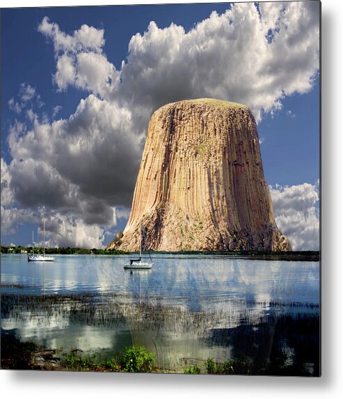 Beaufort Sc And Devils Tower Wy Metal Print featuring the photograph Beaufort SC and Devils Tower WY by Bob Pardue
