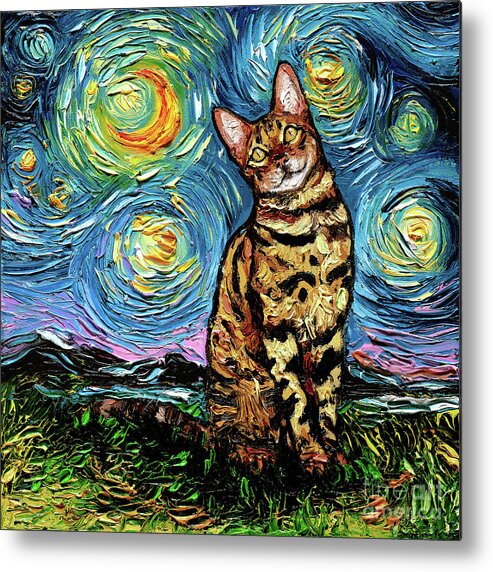 Bengal Metal Print featuring the painting Bengal Night by Aja Trier