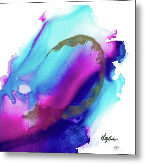 Abstract Metal Print featuring the painting Beyond by Katy Bishop