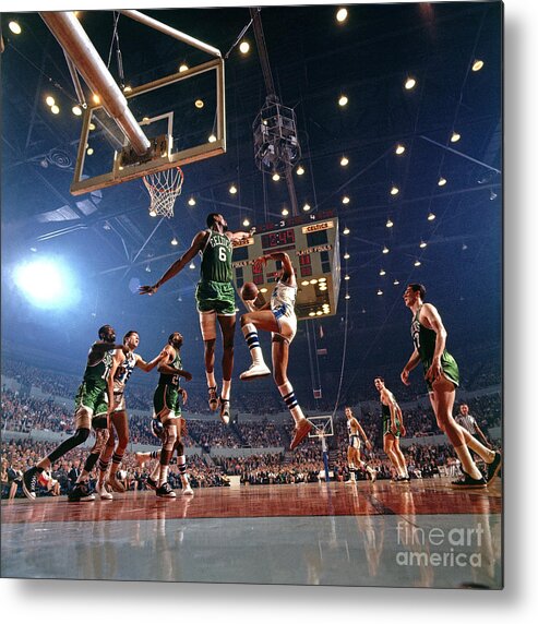 Nba Pro Basketball Metal Print featuring the photograph Bill Russell by Walter Iooss Jr.