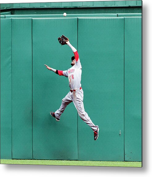 Toughness Metal Print featuring the photograph Billy Hamilton and Travis Snider by Justin K. Aller