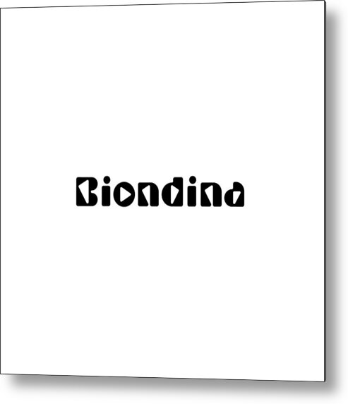 Biondina Metal Print featuring the digital art Biondina by TintoDesigns