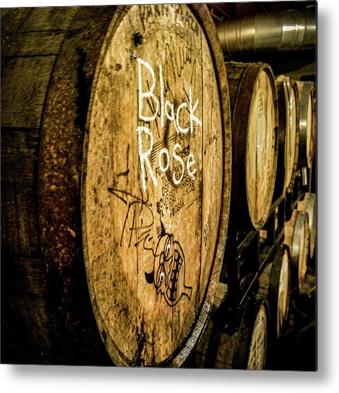 Barrel Metal Print featuring the photograph Black Rose by Bonny Puckett