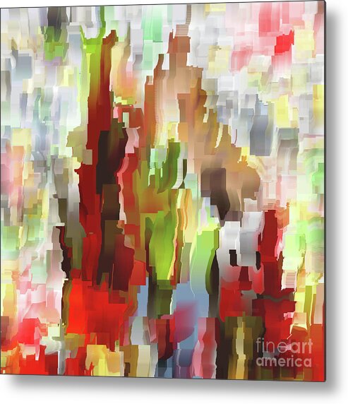 Colors Metal Print featuring the digital art Blend of Colors Abstract by Kae Cheatham