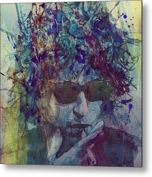 Bob Dylan Metal Print featuring the painting Bob Dylan @21 New Series by Paul Lovering