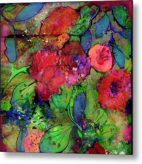 Flowers Metal Print featuring the digital art Bold and Blossomy by Suki Michelle