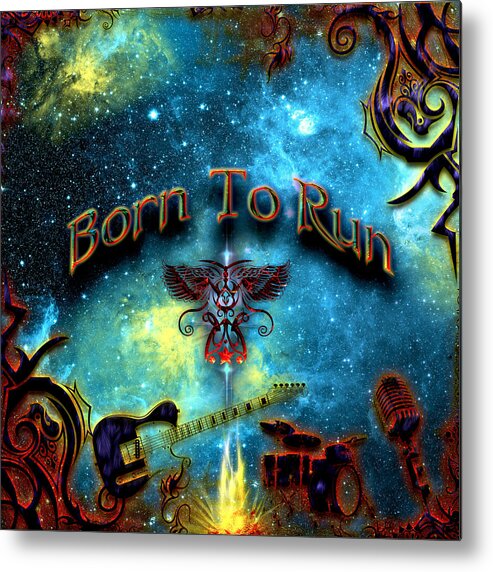 Classic Rock Metal Print featuring the digital art Born To Run by Michael Damiani
