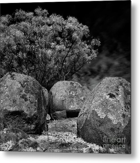 Boulders Metal Print featuring the photograph Bouldered Landscape by Russell Brown