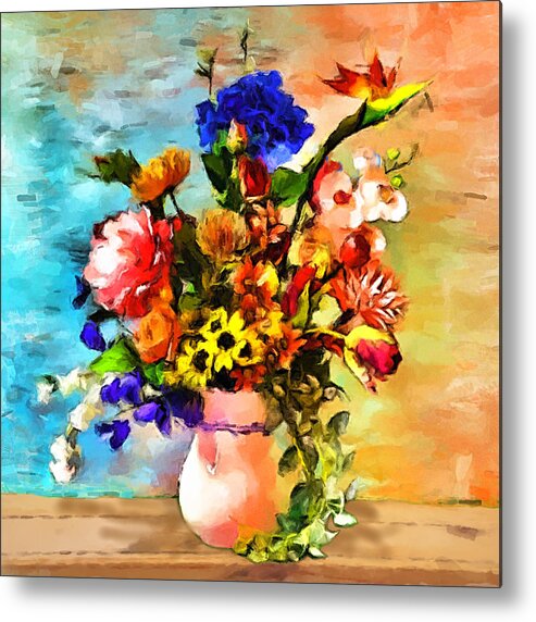 Bouquet 3 Metal Print featuring the painting Bouquet 3 by Gary Arnold