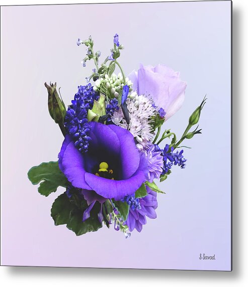 Bouquet Metal Print featuring the photograph Bouquet in Shades of Purple by Susan Savad