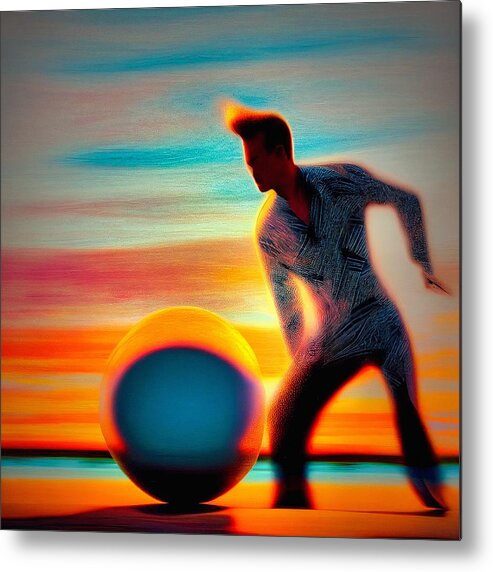 Figurative Metal Print featuring the digital art Bowiesque 35 by Craig Boehman