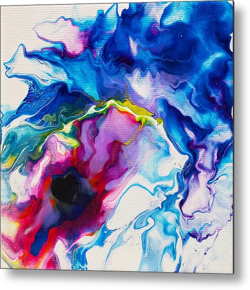 Abstract Metal Print featuring the painting Breathe by Christine Bolden