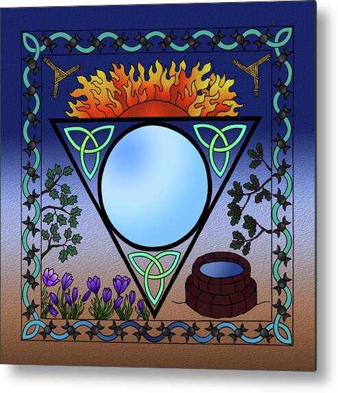 Imbolc Metal Print featuring the mixed media Brigid's Day by Mary J Winters-Meyer