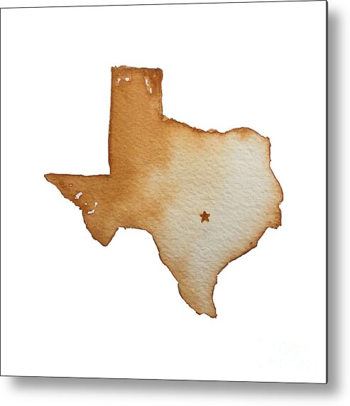 Texas Metal Print featuring the painting Burnt Orange Texas by Liana Yarckin