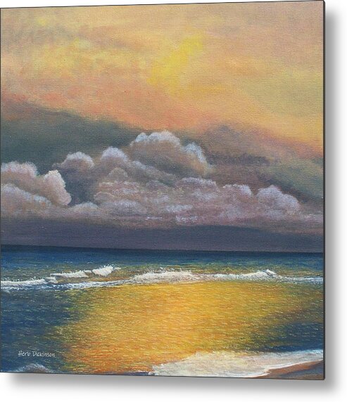 Paintings Metal Print featuring the painting By The Shore by Herb Dickinson