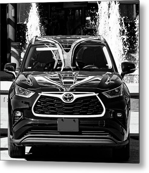 Car Of The Future Metal Print featuring the photograph Car of the Future -- Toyota Highlander Hybrid in Seattle, Washington by Darin Volpe