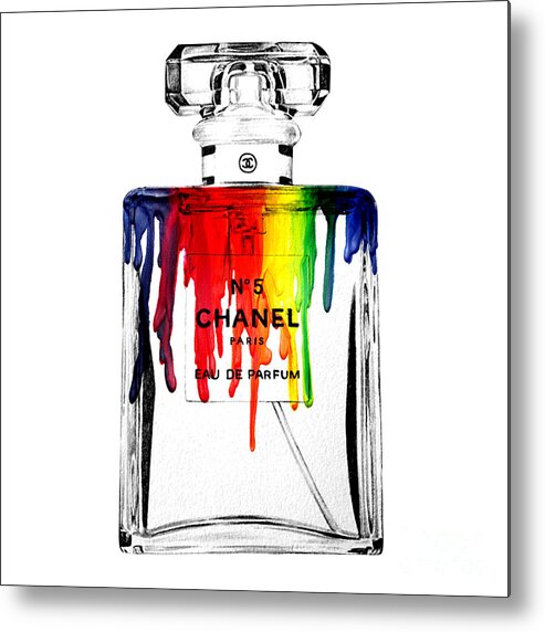 Bottle Metal Print featuring the painting Chanel by Mark Ashkenazi