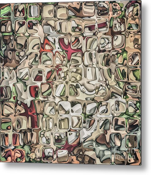 Earth Tones Metal Print featuring the digital art Chaos and Texture by Phil Perkins