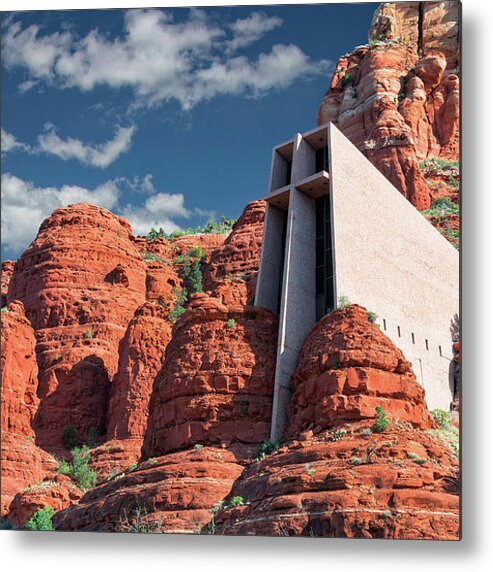 Chapel Of The Holy Cross Metal Print featuring the photograph Chapel Of The Holy Cross by Jim Vallee