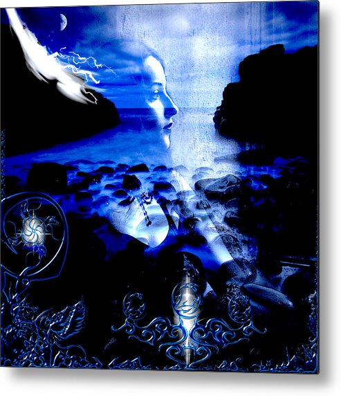 Blues Metal Print featuring the digital art Chasing The Blues by Michael Damiani