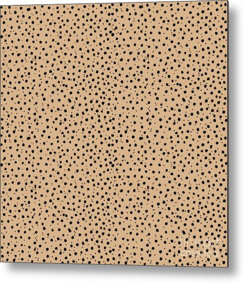 Cheetah Pattern Metal Print featuring the digital art Cheetah Pattern on Mocha by Colleen Cornelius