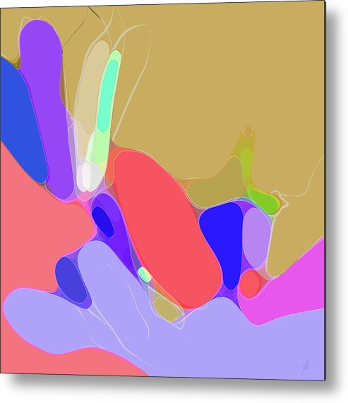 Abstract Metal Print featuring the digital art Childs Play by Gina Harrison