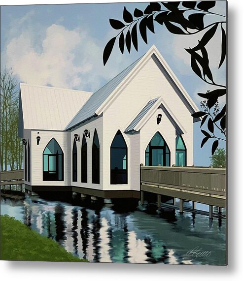 Church Metal Print featuring the painting Church by Marlene Little