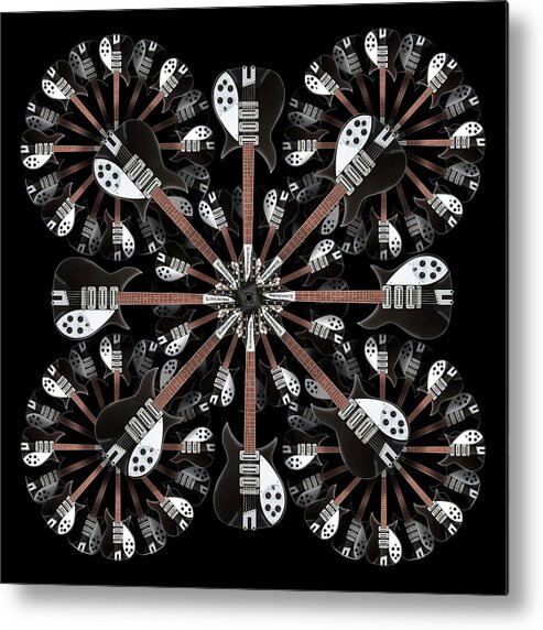Abstract Guitars Metal Print featuring the photograph Classic Guitars Abstract 7 by Mike McGlothlen