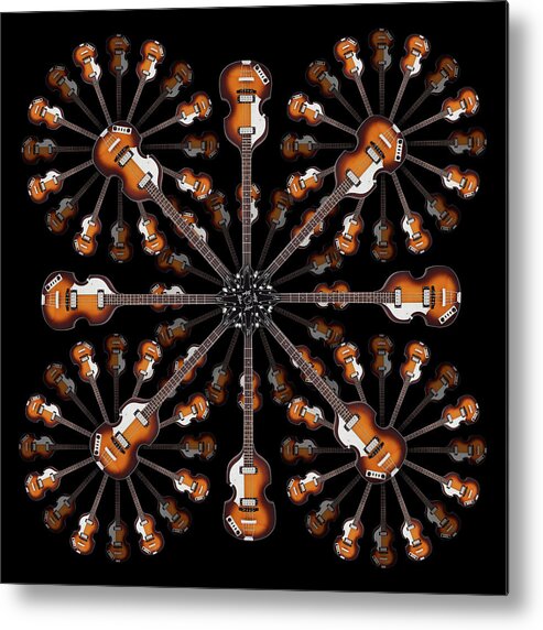 Abstract Guitars Metal Print featuring the photograph Classic Guitars Abstract 8 by Mike McGlothlen