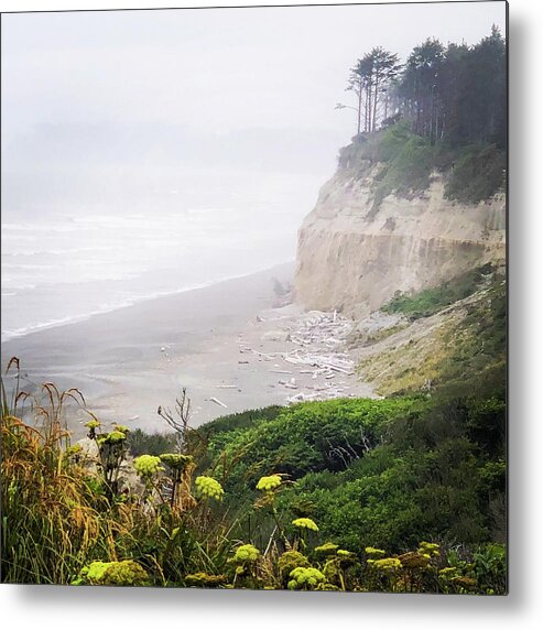 Sea Metal Print featuring the photograph Cliffs near Taholah, Washington by Grey Coopre