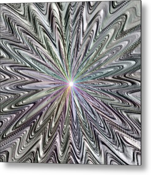 Silver Metal Print featuring the digital art Color Splash by Designs By L