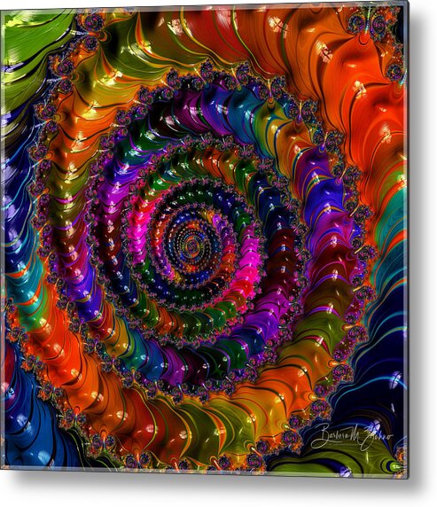 Abstract Metal Print featuring the photograph Colorful Sphere by Barbara Zahno