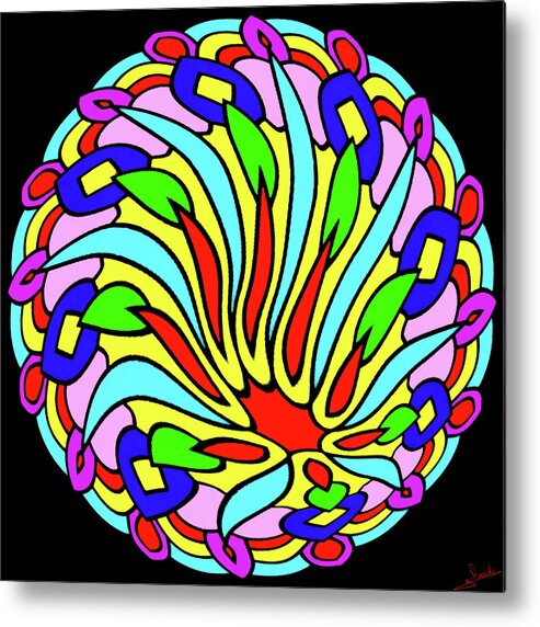 Colors In Motives Metal Print featuring the digital art Colors in Motives 5 by George Rossidis