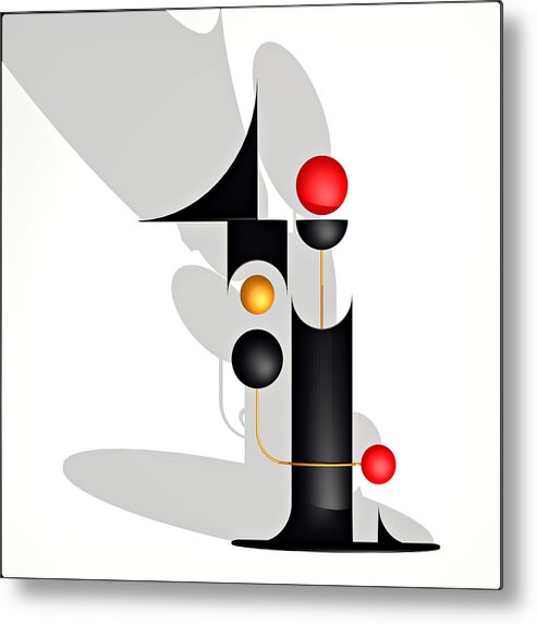 Abstract Metal Print featuring the photograph Composition BAU13 by Andrei SKY