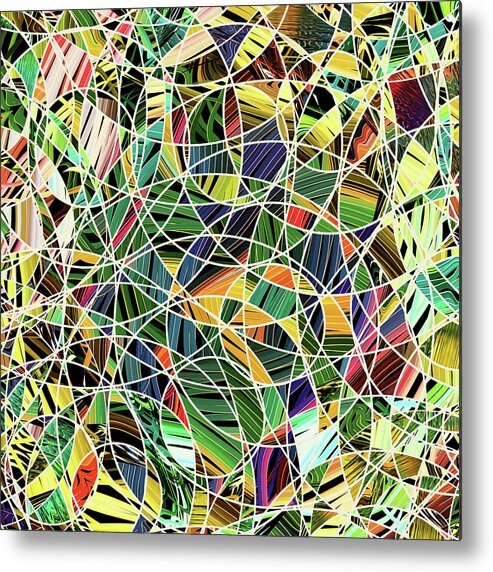 Circles Metal Print featuring the digital art Contemporary Mosaic by Grace Iradian