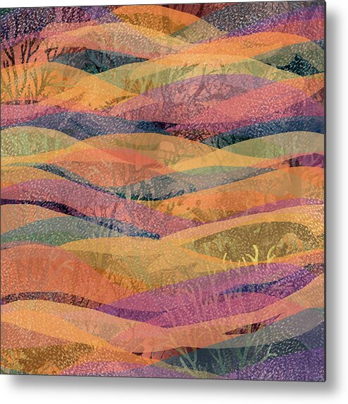 Coral Metal Print featuring the digital art Coral Waves by Sand And Chi