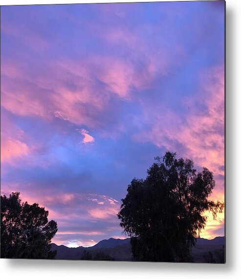 Landscape Metal Print featuring the photograph Cotton Candy Sky, II by Leslie Porter