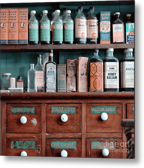 Chemist Metal Print featuring the photograph Cough Mixtures by Russell Brown